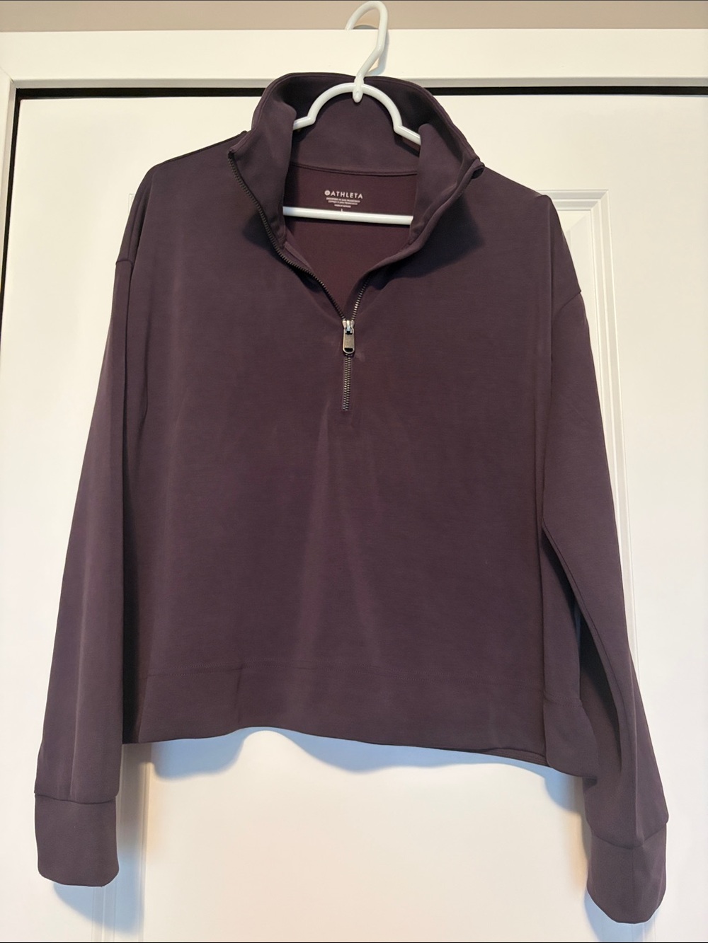 Athleta Women’s Half-Zip Pullover Sweater - Plum